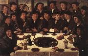 ANTHONISZ  Cornelis Banquet of Members of Amsterda  s Crossbow Civic Guard oil painting reproduction